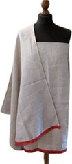 Komplekt: Linasest riidest saunakleit naistele ja linasest riidest rätik 80x150cm, (värvus - helehall), Suurus: M/L hind ja info | Sauna aksessuaarid | kaup24.ee