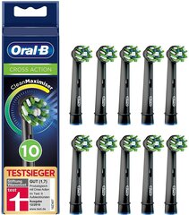 наконечники щеток ORAL-B CROSSACTION ЧЕРНЫЕ 10 шт. цена и информация | Насадки для электрических зубных щеток | kaup24.ee