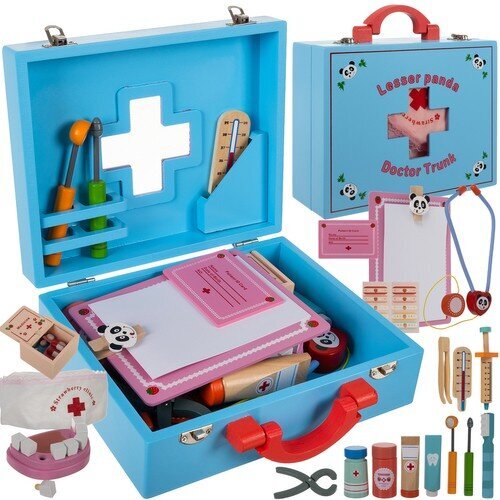 Little Sister Medicine puidust arstikomplekt hind ja info | Arendavad mänguasjad | kaup24.ee