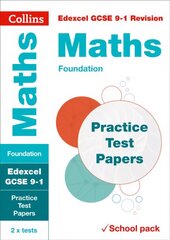Edexcel GCSE 9-1 Maths Foundation Practice Test Papers: Shrink-Wrapped School Pack edition hind ja info | Noortekirjandus | kaup24.ee
