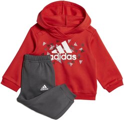 Спортивный костюм Adidas I Bos Gra Jog Grey Red HU1553 HU1553/98 цена и информация | Комплекты для мальчиков | kaup24.ee