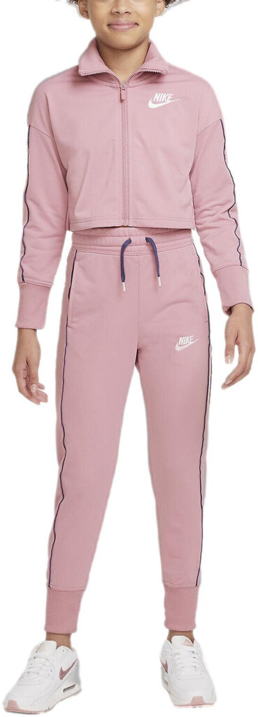 Nike Spordikostüümid Nsw Hw Trk Suit Roosa DD6302 698 DD6302 698/L цена и информация | Komplektid tüdrukutele | kaup24.ee