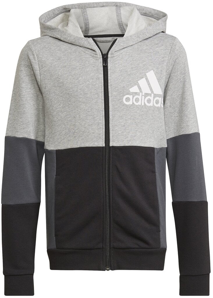 Adidas Džemprid U Cb Hoodie Grey HN8564 HN8564/176 цена и информация | Poiste kampsunid, vestid ja jakid | kaup24.ee