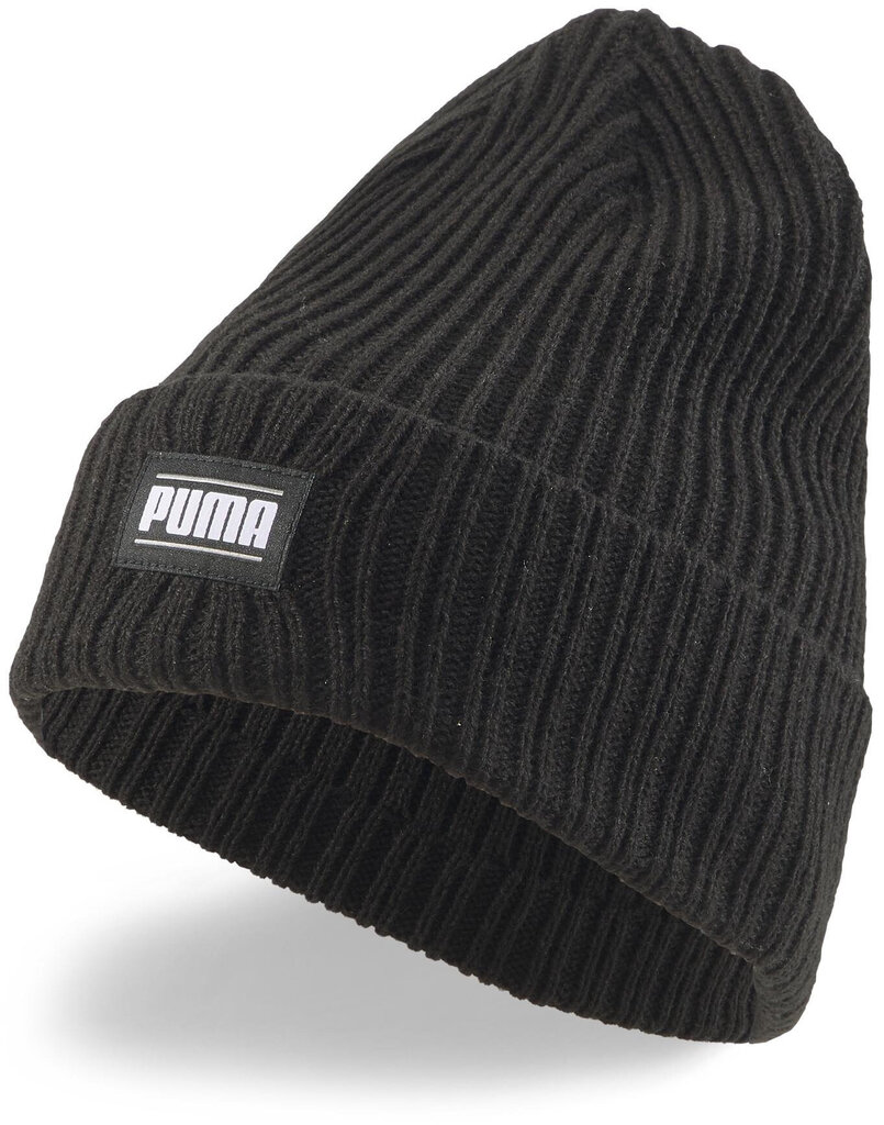 Puma Mütsid Ribbed Classic Cuff Beanie Black 024038 01 hind ja info | Meeste sallid, mütsid ja kindad | kaup24.ee