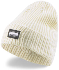 Шапка Puma Ribbed Classic Cuff Beanie White 024038 04 024038 04 цена и информация | Мужские шарфы, шапки, перчатки | kaup24.ee