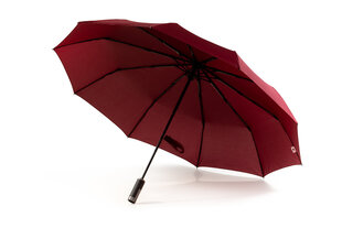 Vihmavarju rõngas kokkupandav 10 kodaraga, täisautomaatne, 115 cm, burgundia hind ja info | Meeste vihmavarjud | kaup24.ee
