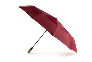 Vihmavarju rõngas kokkupandav 10 kodaraga, täisautomaatne, 115 cm, burgundia hind ja info | Meeste vihmavarjud | kaup24.ee