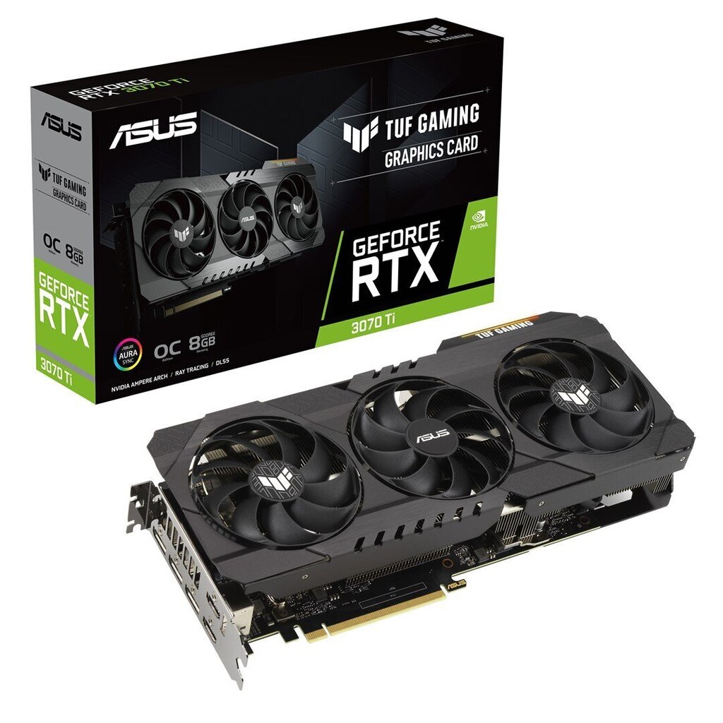 Asus TUF GeForce RTX 3070 Ti OC V2 LHR 8GB GDDR6 hind ja info | Videokaardid (GPU) | kaup24.ee