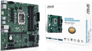 Asus Pro Q670M-C-CSM, Micro ATX, LGA1700, DDR5 цена и информация | Материнские платы | kaup24.ee