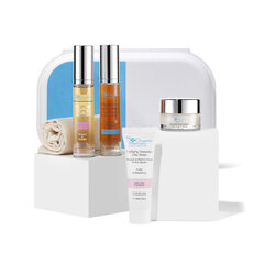  Näohoolduskomplekt The Organic Pharmacy Clear Skincare Set: näopesu 10ml + savimask 10ml + näokreem 10ml + toonik 10ml/ hind ja info | Näokreemid | kaup24.ee