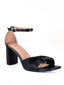 Mustad kontsaga sandaalid цена и информация | Naiste sandaalid | kaup24.ee