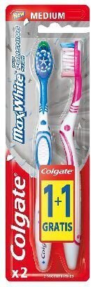 Keskmise kõvadusega hambahari Colgate Max White Toothbrush, 2 tk. цена и информация | Suuhügieen | kaup24.ee