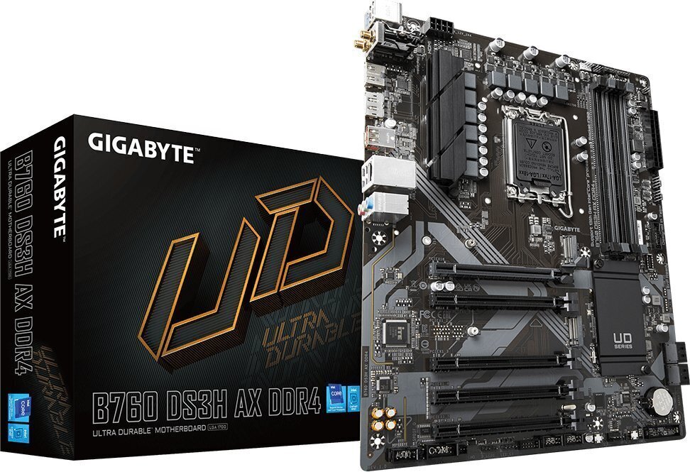 Gigabyte B760 DS3H AX, ATX, DDR4, LGA1700, WiFi hind ja info | Emaplaadid | kaup24.ee