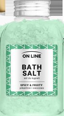 Соль для ванны On Line Spicy & Fruity Green, 600 г цена и информация | Масла, гели для душа | kaup24.ee