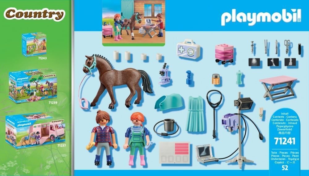 71241 PLAYMOBIL® Country, Hobuste loomaarst цена и информация | Klotsid ja konstruktorid | kaup24.ee