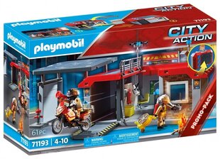 71193 PLAYMOBIL® City Action, Transporditav tuletõrjedepoo hind ja info | Klotsid ja konstruktorid | kaup24.ee