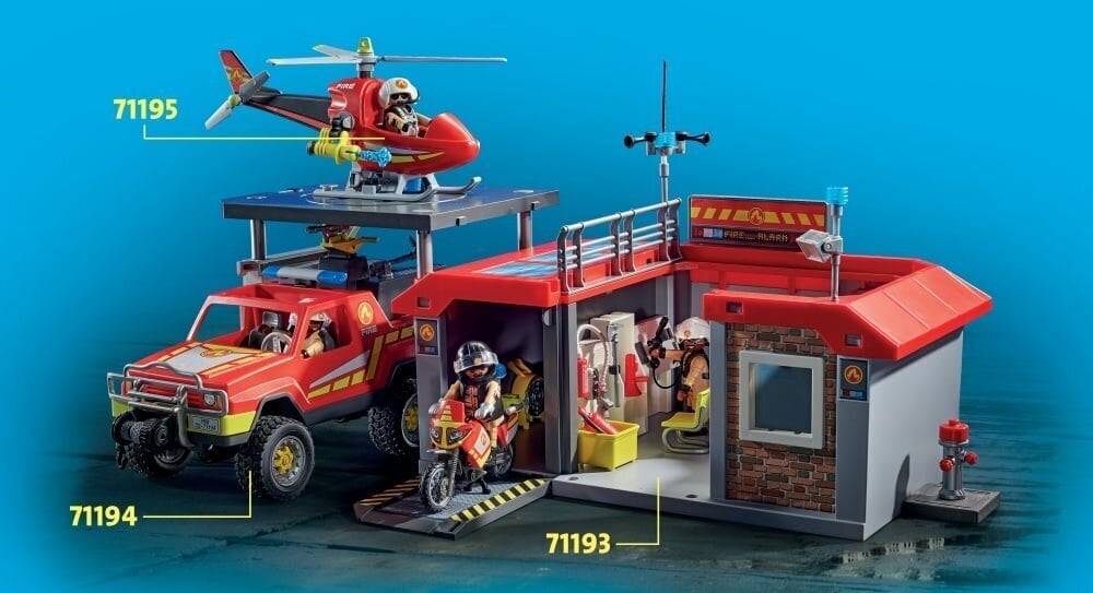 71193 PLAYMOBIL® City Action, Transporditav tuletõrjedepoo hind ja info | Klotsid ja konstruktorid | kaup24.ee