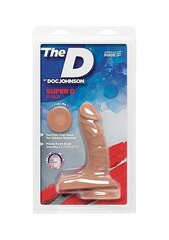 Didlo Doc Johnson The Super D 13,9 cm, Caramel цена и информация | Фаллоимитаторы | kaup24.ee