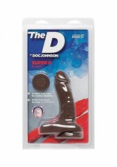 Dildo Doc Johnson The Super D Pruun 16.5cm hind ja info | Dildod | kaup24.ee