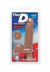 Vibreeriv dildo Doc Johnson The Perfect D 20,3 cm, Caramel hind ja info | Dildod | kaup24.ee