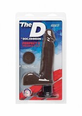 Vibreeriv dildo Doc Johnson The Perfect D 20,3 cm, Chocolate цена и информация | Фаллоимитаторы | kaup24.ee