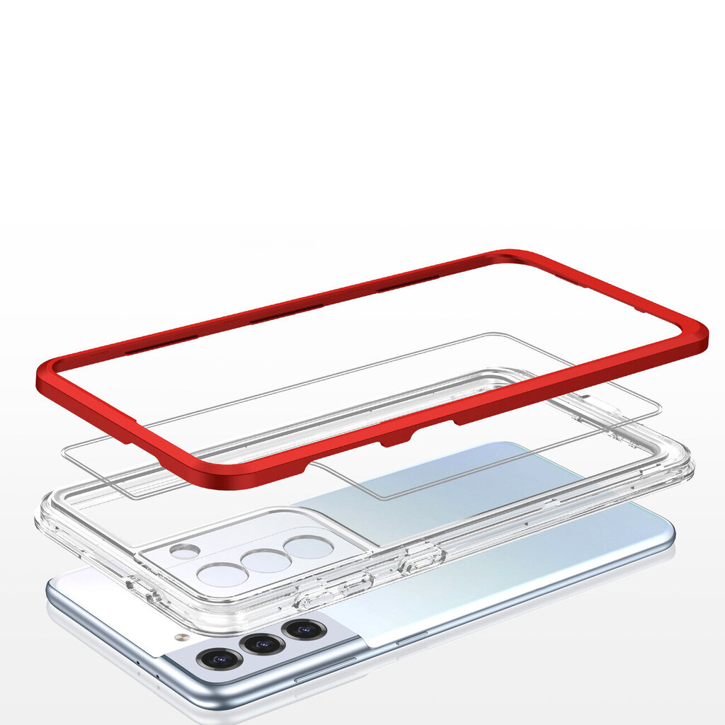 Clear 3in1, Samsung Galaxy S23+, punane hind ja info | Telefoni kaaned, ümbrised | kaup24.ee
