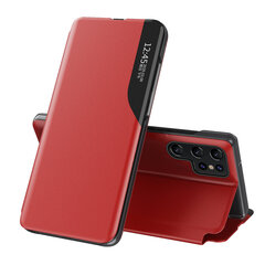 Eco Leather View Samsung Galaxy S23 Ultra, punane цена и информация | Чехлы для телефонов | kaup24.ee