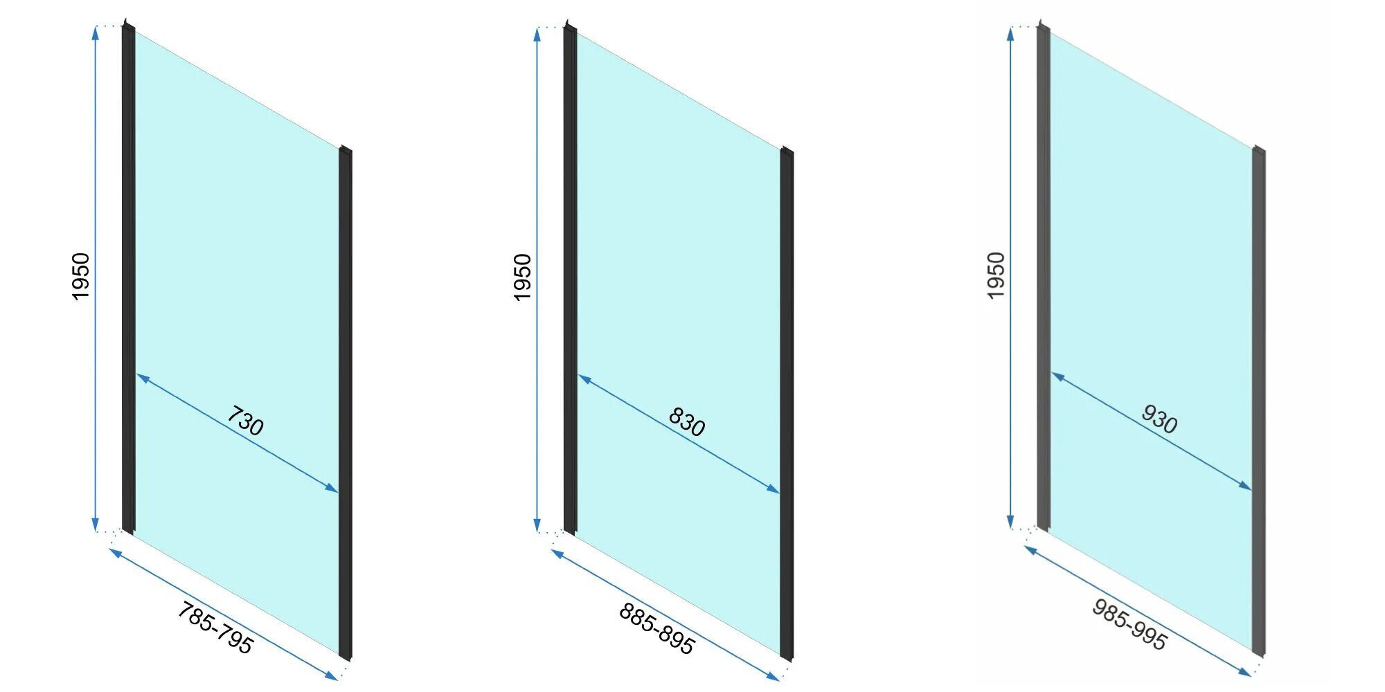 Dušikabiin REA Rapid Swing Black, 120x80,90,100 cm цена и информация | Dušikabiinid | kaup24.ee