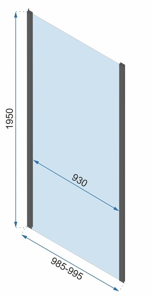 Dušikabiin REA Rapid Slide Chrome, 100x80,90,100 cm цена и информация | Dušikabiinid | kaup24.ee