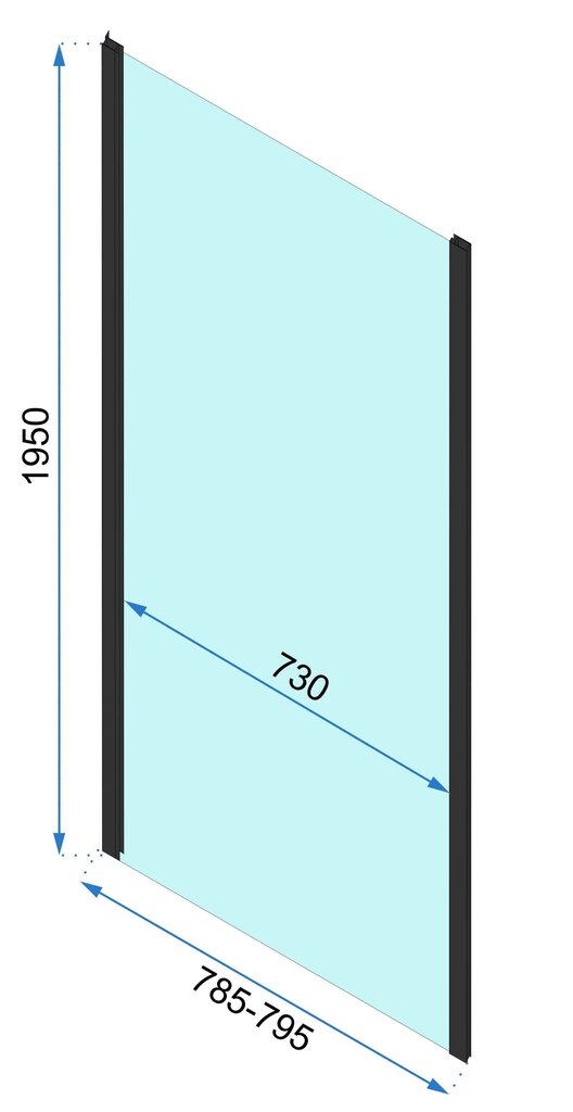 Dušikabiin REA Rapid Slide Chrome, 100x80,90,100 cm цена и информация | Dušikabiinid | kaup24.ee