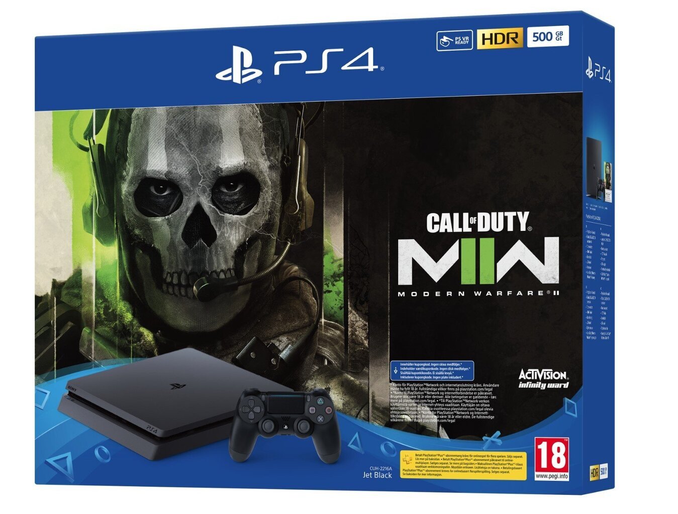 Mängukonsool Sony PlayStation 4 (PS4) Slim 500 GB (must)(Call of Duty Modern Warfare II) цена и информация | Mängukonsoolid | kaup24.ee