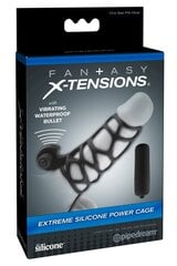 Рукав для пениса с кольцом Extreme Silicone Power Cage цена и информация | Эрекционные кольца, насадки на пенис | kaup24.ee