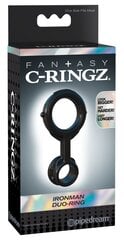 Кольцо для двойного пениса Fantasy C-Ringz Ironman, черное цена и информация | Эрекционные кольца, насадки на пенис | kaup24.ee