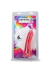 Õhuke dildo Crystal Jellies 15 cm, roosa hind ja info | Dildod | kaup24.ee