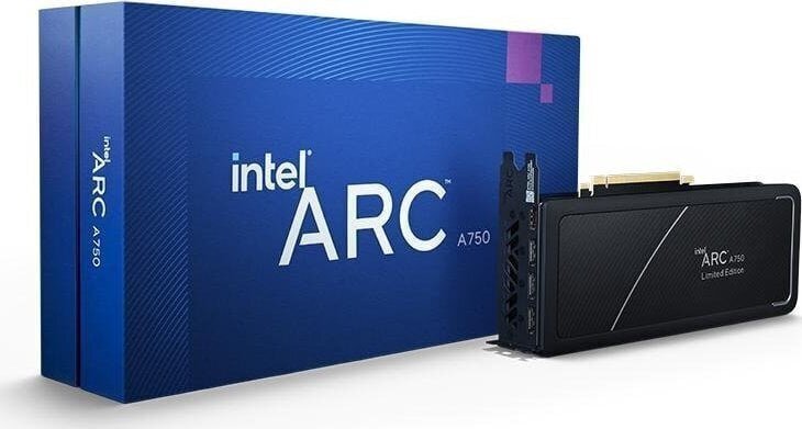 Intel Arc A750 Limited Edition 8GB GDDR6 (21P02J00BA) цена и информация | Videokaardid (GPU) | kaup24.ee