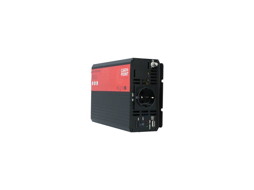 Pingemuundur inverter Carpoint 500 W / 1000 W Pure Sine 12 V - 230 V 0510364 hind ja info | Muundurid, inverterid | kaup24.ee
