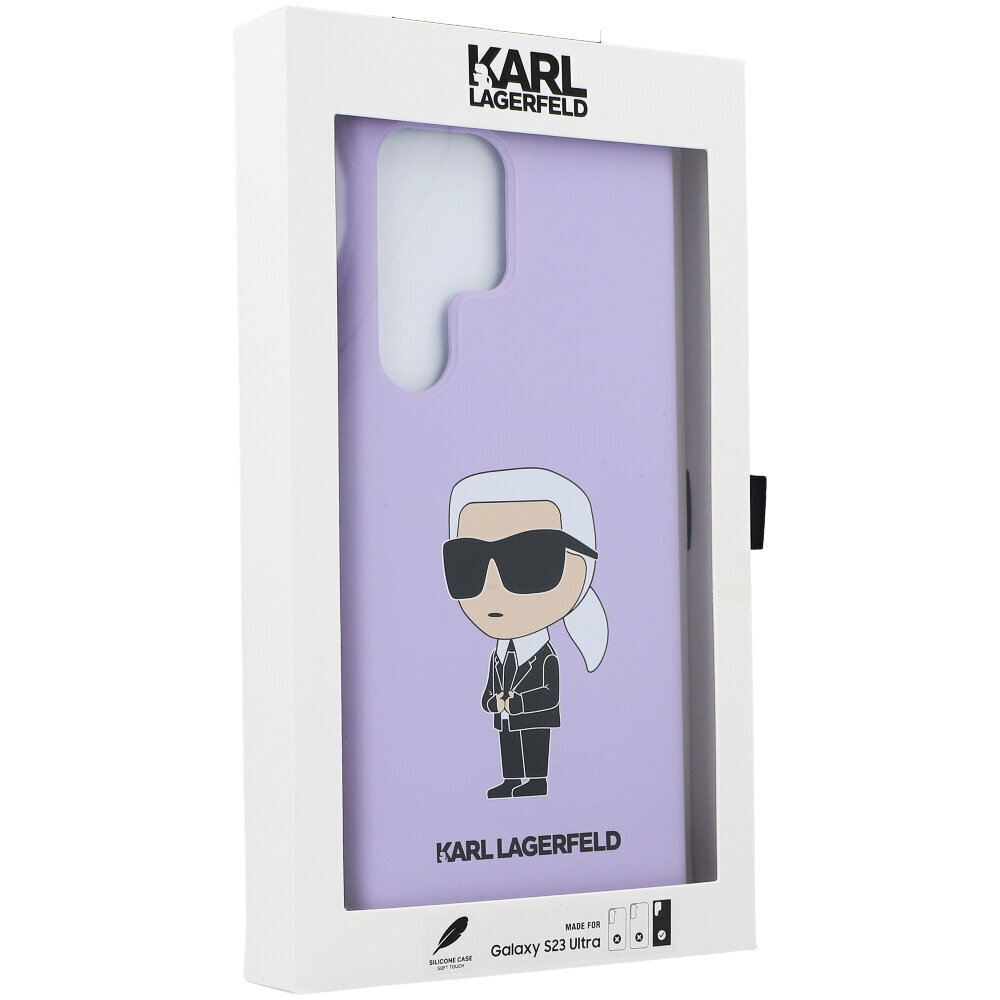 Telefoniümbris Original Karl Lagerfeld Silicone Ikonik - Samsung Galaxy S23 Ultra, lilla цена и информация | Telefoni kaaned, ümbrised | kaup24.ee