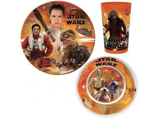 Laste nõudekomplekt Disney Star Wars 7, 3-osaline hind ja info | Disney Kodutarbed | kaup24.ee