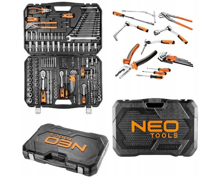 Neo Tools tööriistakomplekt, 233 tk. hind ja info | Käsitööriistad | kaup24.ee