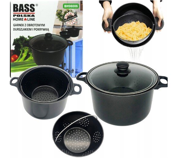 Pastapott 26cm, must hind ja info | Potid ja kiirkeedupotid | kaup24.ee