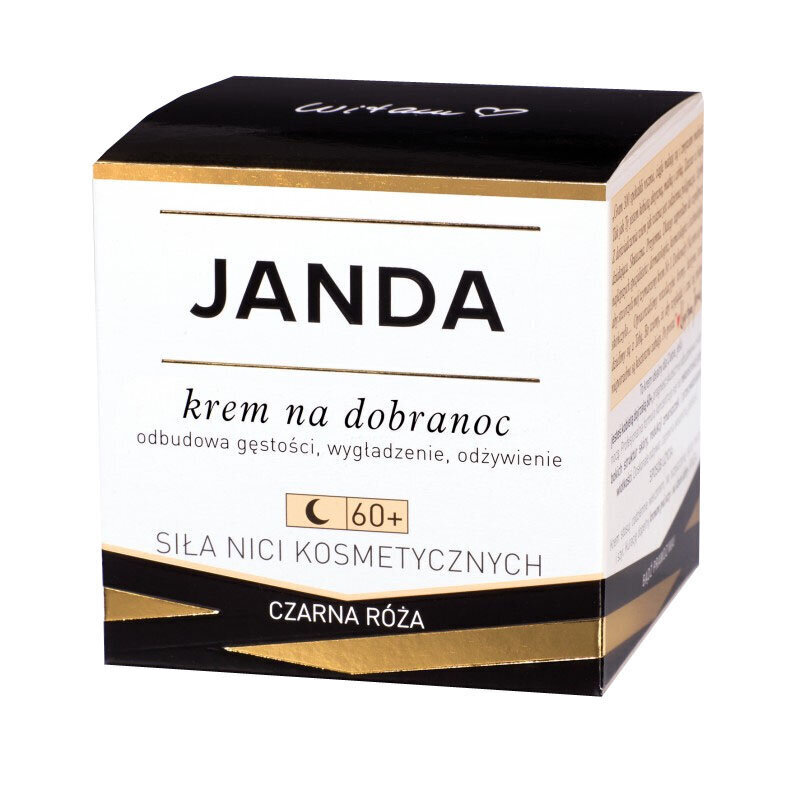 Öökreem Janda kosmeetiline niidi jõud 60+ Must Roos, 50 ml цена и информация | Näokreemid | kaup24.ee