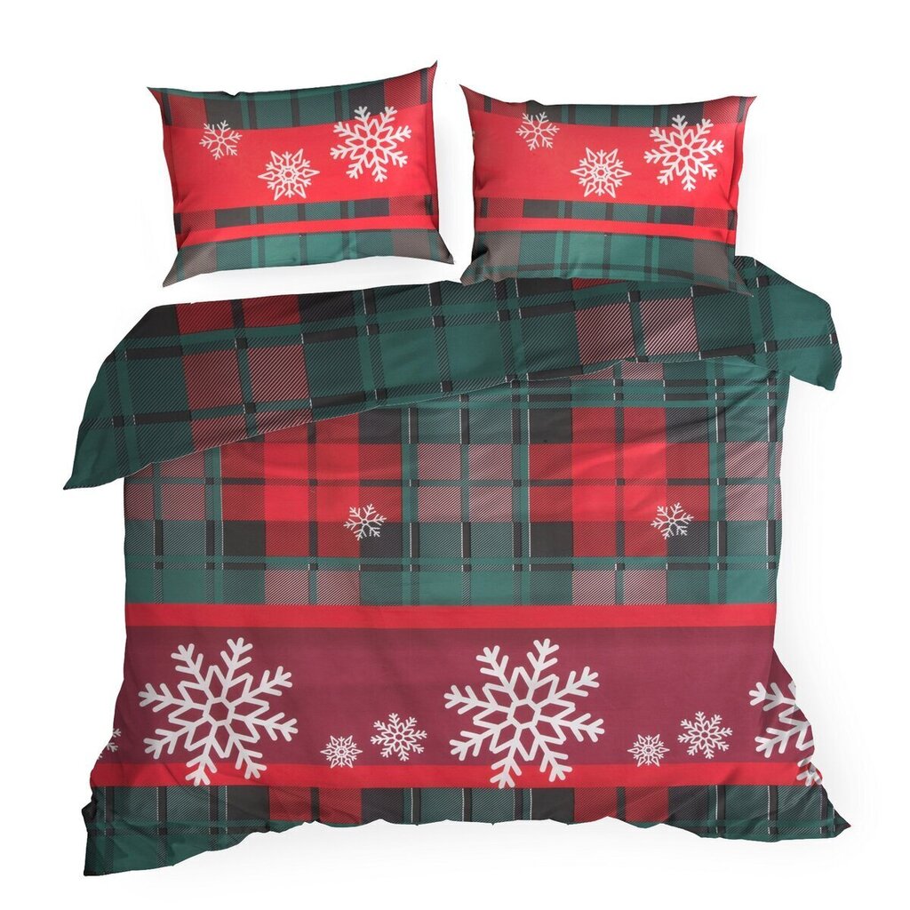 Jõuluteemaline voodipesukomplekt Deluxe, 160x200, 3-osaline hind ja info | Voodipesukomplektid | kaup24.ee