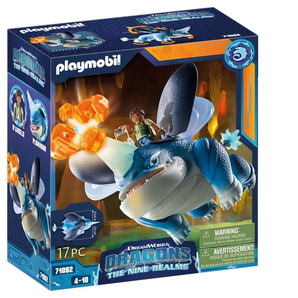 71082 PLAYMOBIL® Dragons The Nine Realms - Plowhorn & D'Angelo hind ja info | Klotsid ja konstruktorid | kaup24.ee