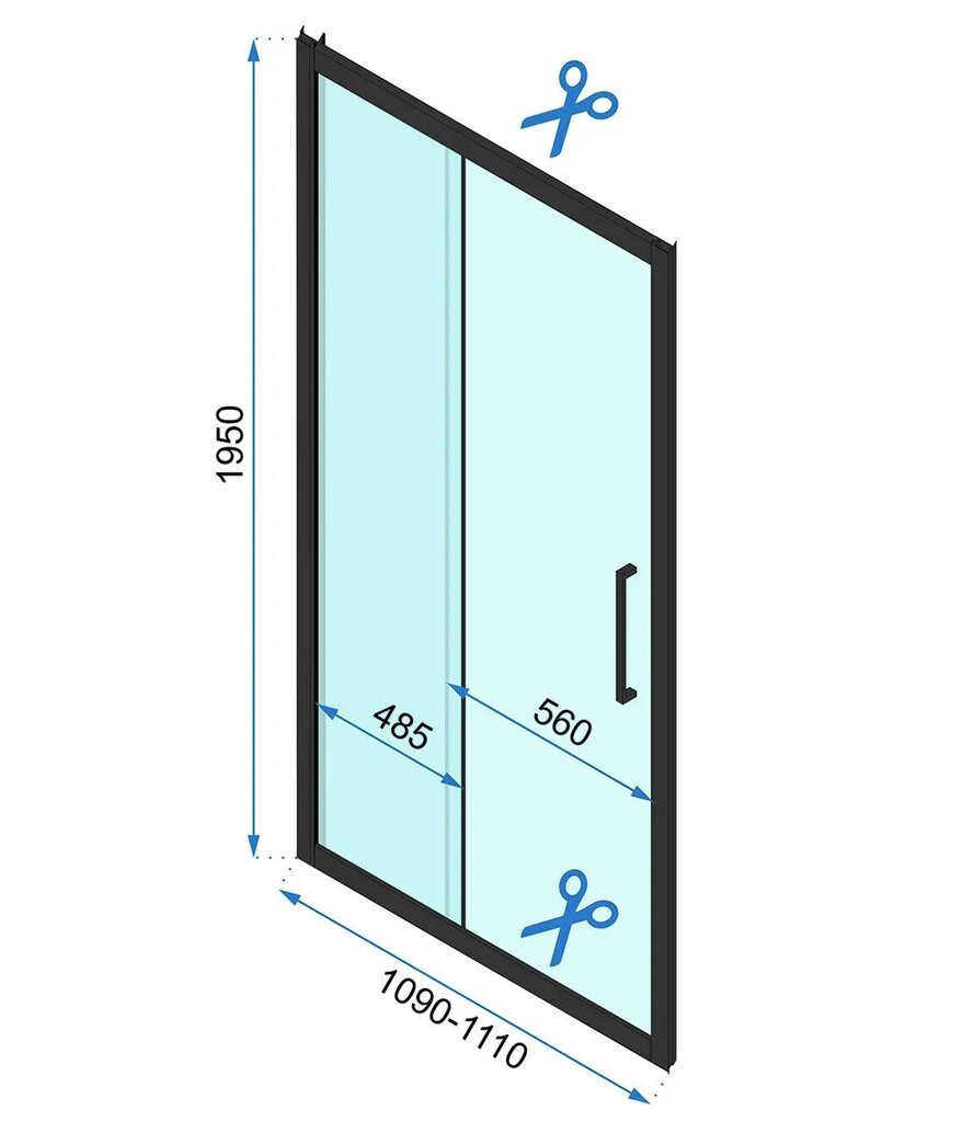 Dušiuks REA Rapid Slide Chrome, 100,110,120,130,140,150 cm hind ja info | Dušikabiinide uksed ja seinad | kaup24.ee