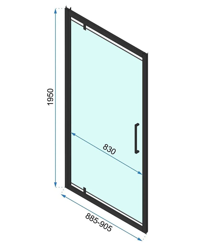 Dušiuks REA Rapid Swing Chrome, 90cm,100cm hind ja info | Dušikabiinide uksed ja seinad | kaup24.ee