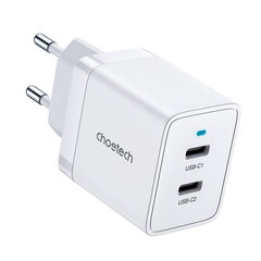 Choetech 2xUSB-C PD 40W (Q5006-EU) hind ja info | Mobiiltelefonide laadijad | kaup24.ee