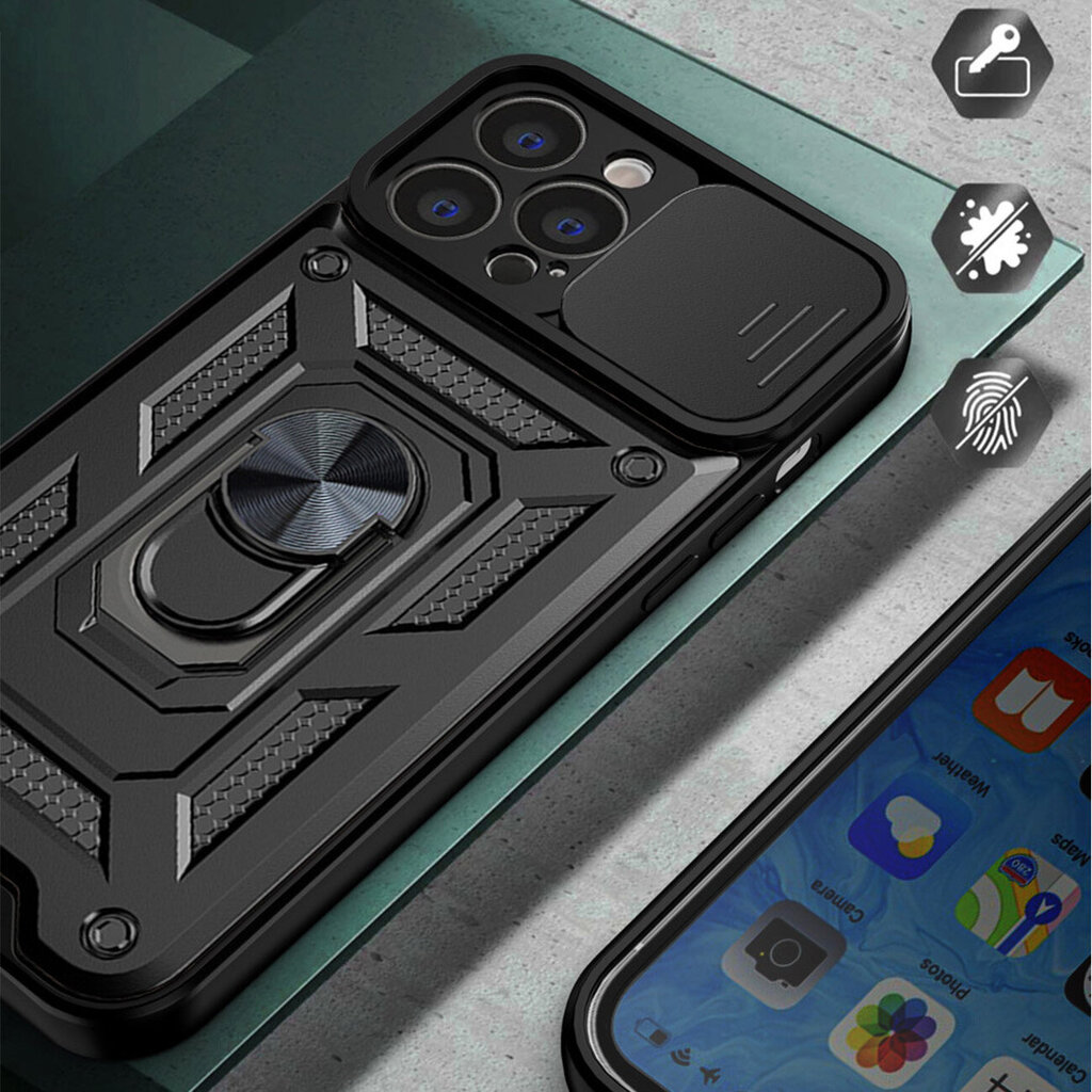 Hybrid Armor Camshield, iPhone 14, must hind ja info | Telefoni kaaned, ümbrised | kaup24.ee