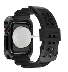 Kingxbar CYF134 2in1, разработанный для Apple Watch Ultra, SE, 8, 7, 6, 5, 4, 3, 2, 1 (49, 45, 44, 42 мм), черный цвет цена и информация | Аксессуары для смарт-часов и браслетов | kaup24.ee