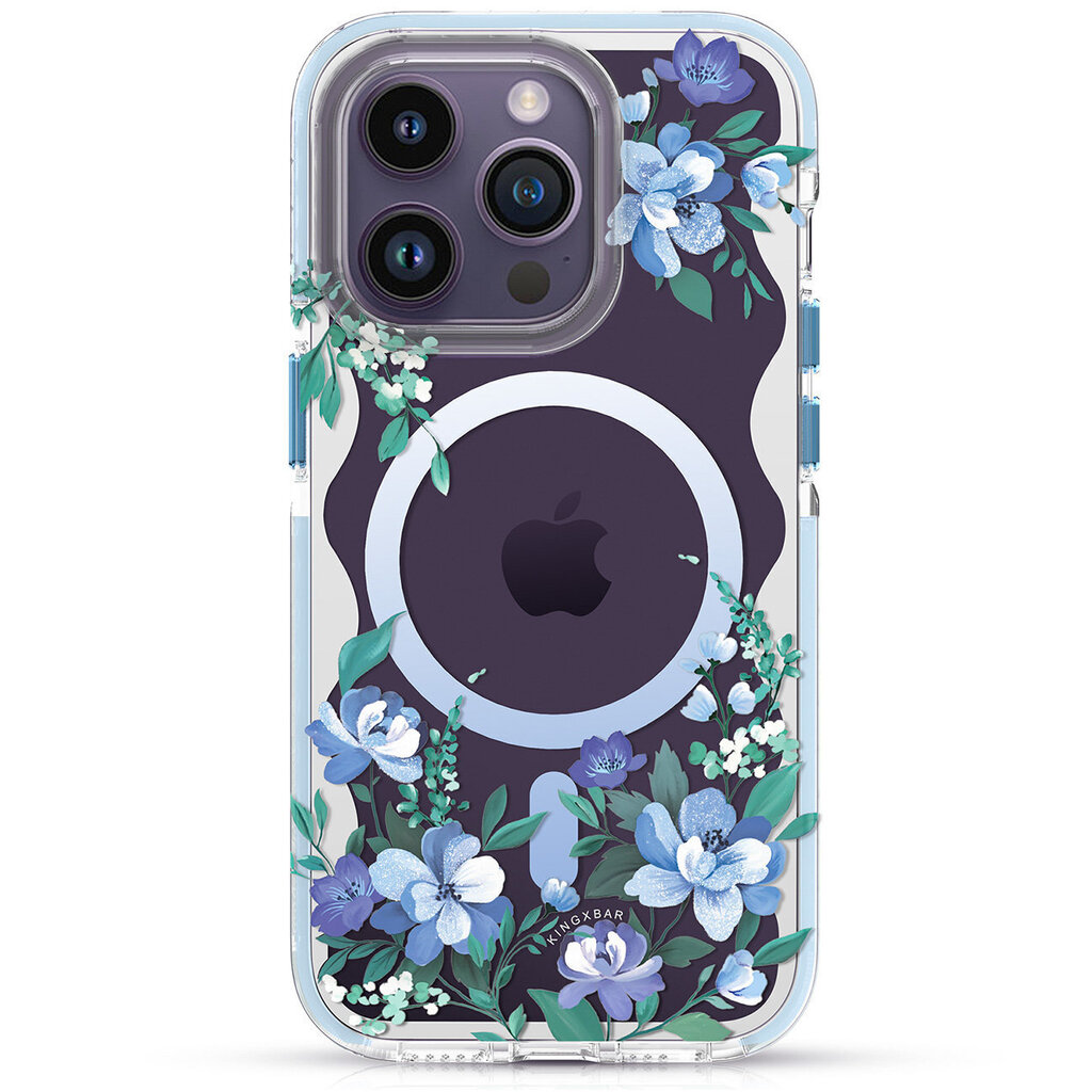 Kingxbar Flora Series iPhone 14 Pro MagSafe, sinine цена и информация | Telefoni kaaned, ümbrised | kaup24.ee
