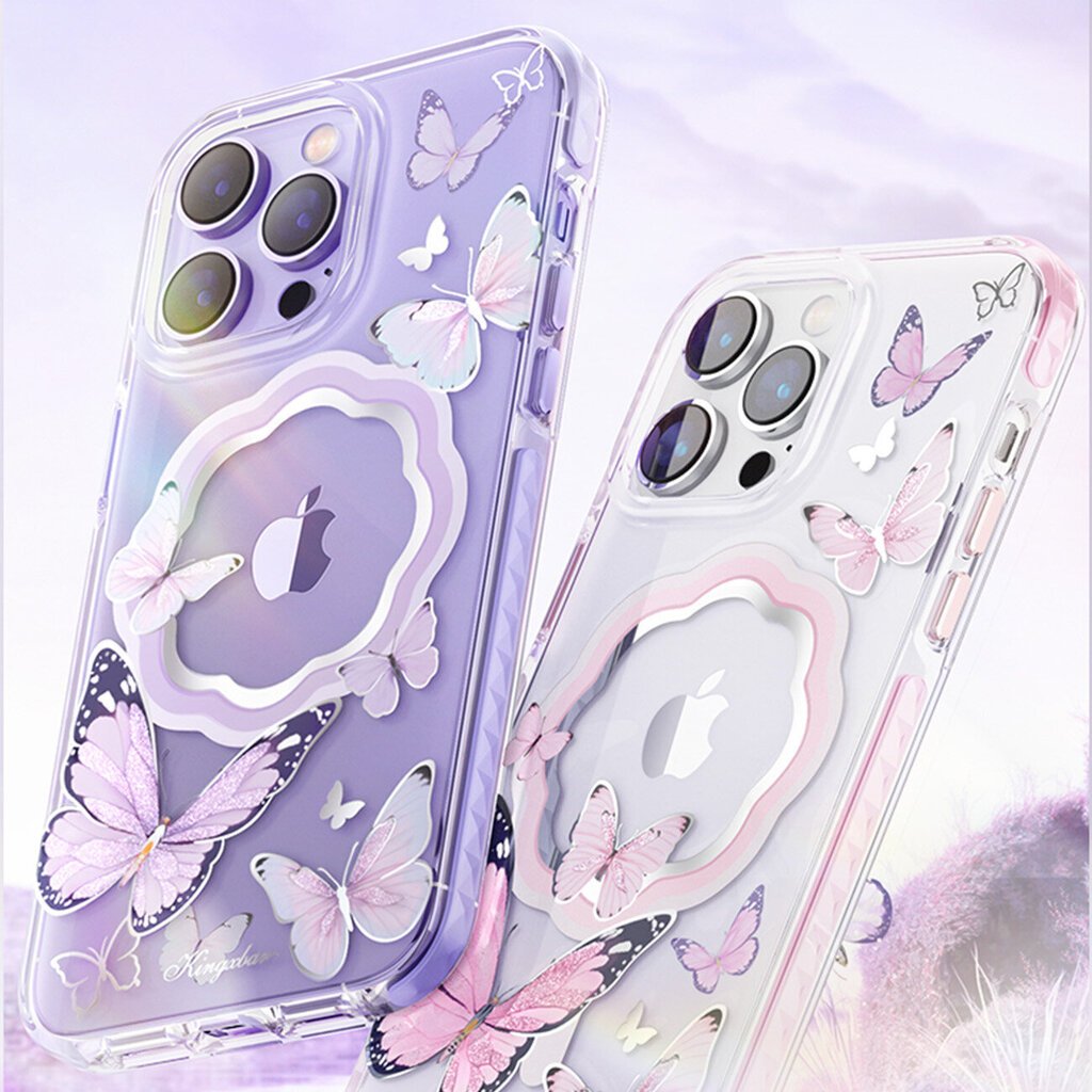 Kingxbar Butterfly Series iPhone 14 Pro MagSafe, roosa цена и информация | Telefoni kaaned, ümbrised | kaup24.ee